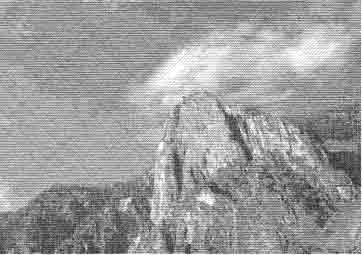 Le piton rocheux à l'entrée des gorges