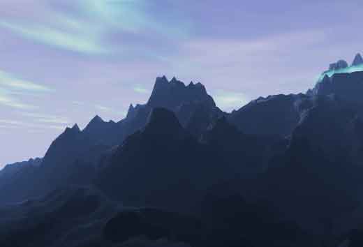 montagne bleue
