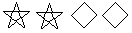 étoiles et carrés