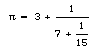 pi avec 1/15